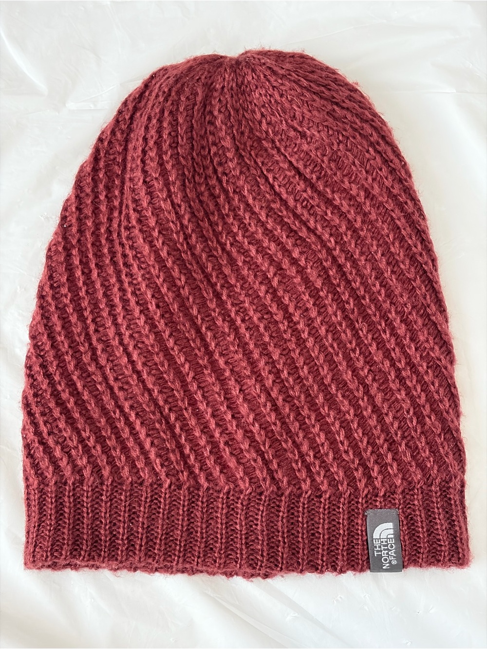 The North Face Kids Slouchy Ribbed Beanie - Deep Red